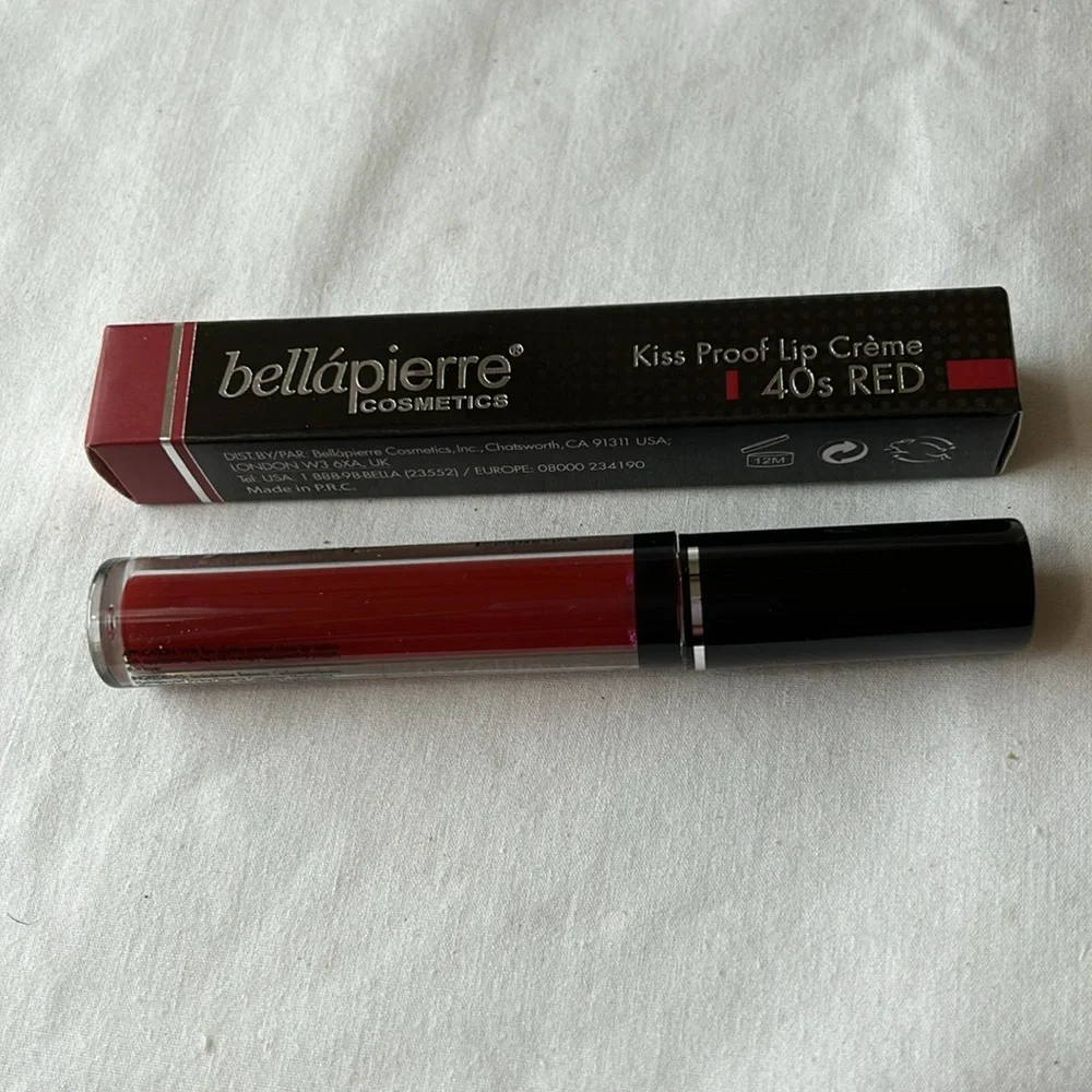 bellapierre Kiss Proof Lip Creme-40's Red  NIB